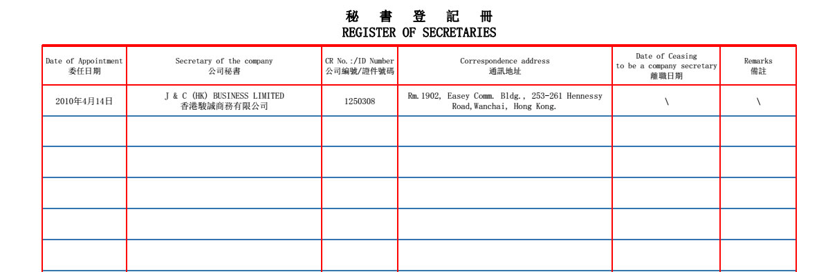 秘书公司信息