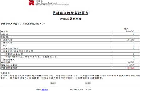 估计薪俸税税表计算表